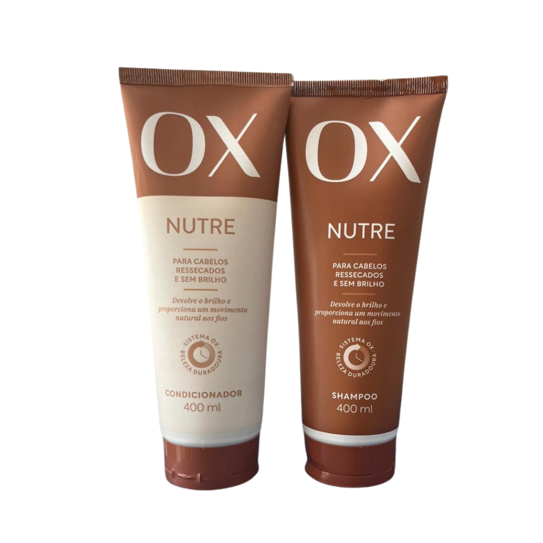 OX Kit Nutre Shampoo + Condicionador (400ml Cada)